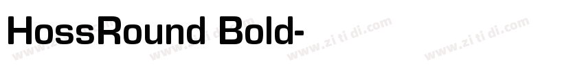 HossRound Bold字体转换